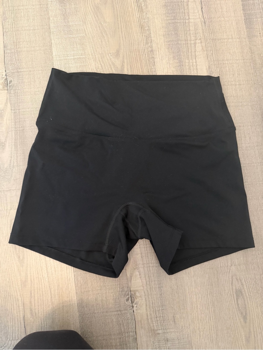 Blackout barbell High-Waist Black Women's biker shorts